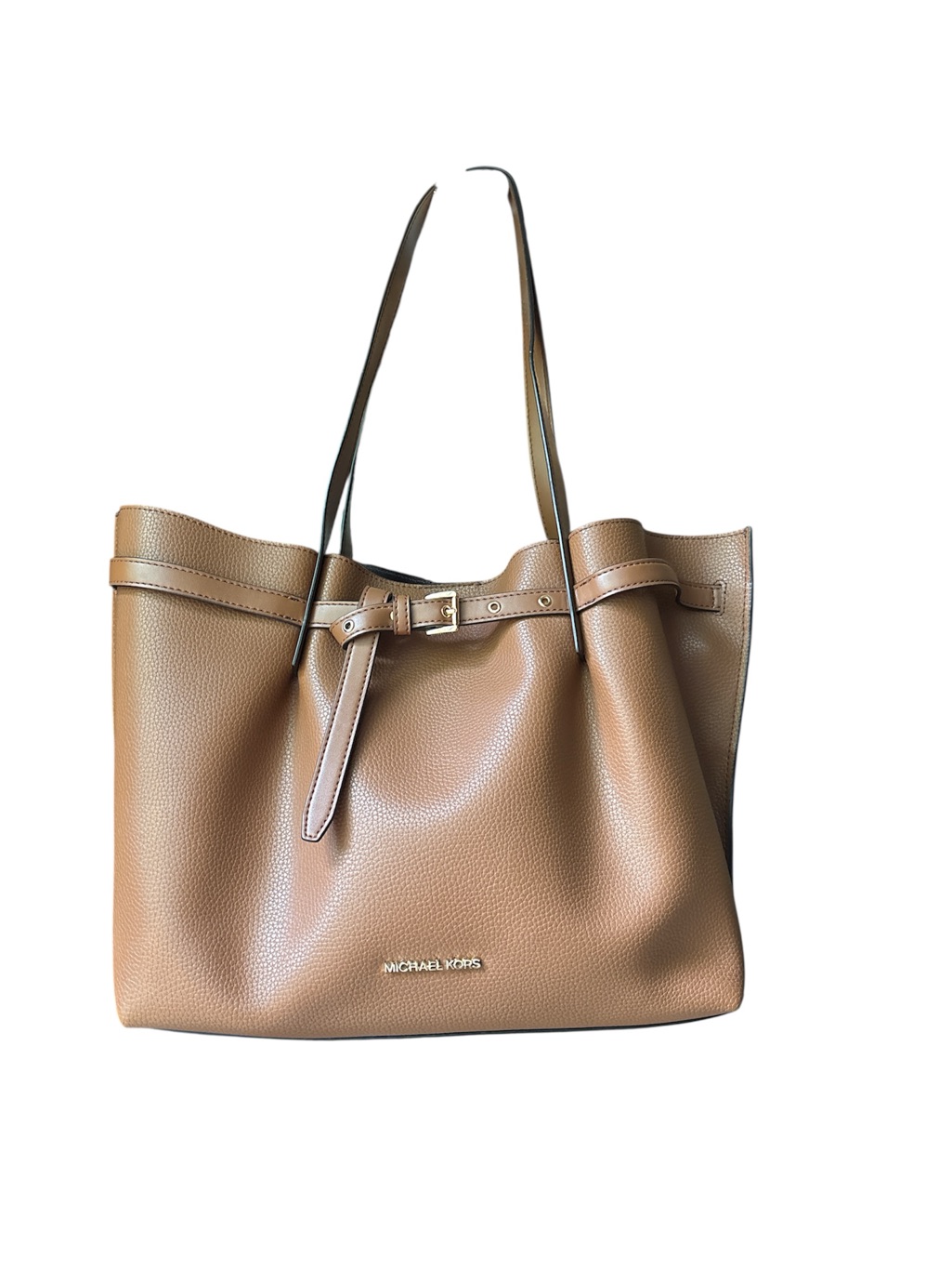 Michael Kors Caramel Pebbled Leather Shoulder Tote
